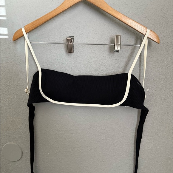 l*space Other - l*space Black Crop Tank with Cream Trim